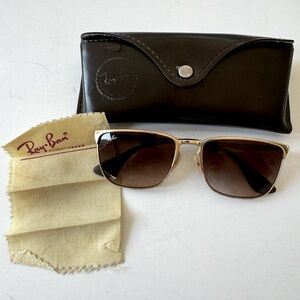Vintage RayBan Sunglasses - RB 3508 001/13 56o17 3N - brown w/gold trim